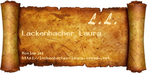 Lackenbacher Laura névjegykártya